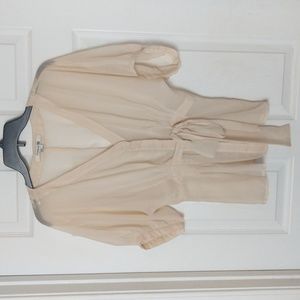 Sheer Button Down Blouse